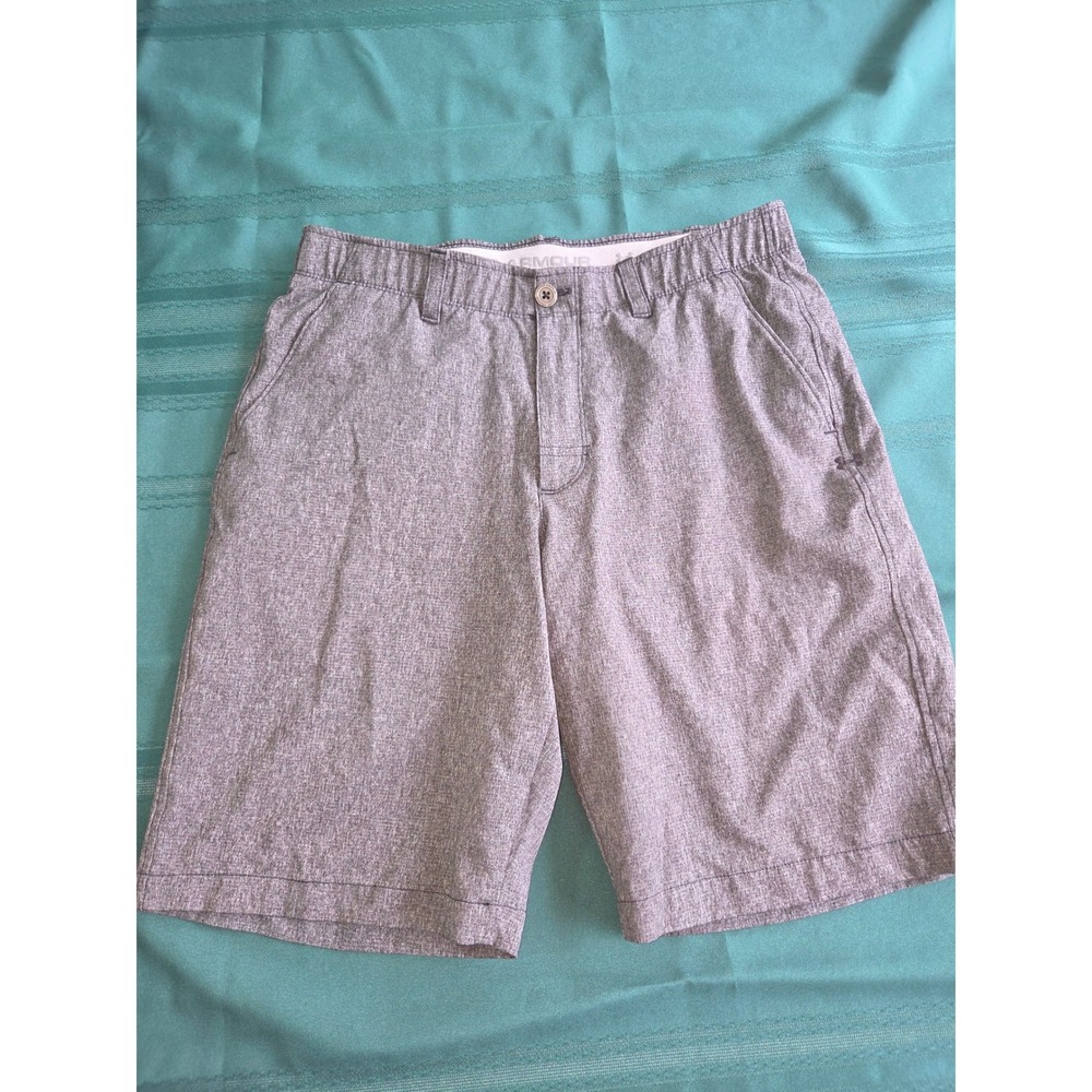 Under Armour Mens HeatGear Loose Fit Heathered Grey Golf Shorts Size 34